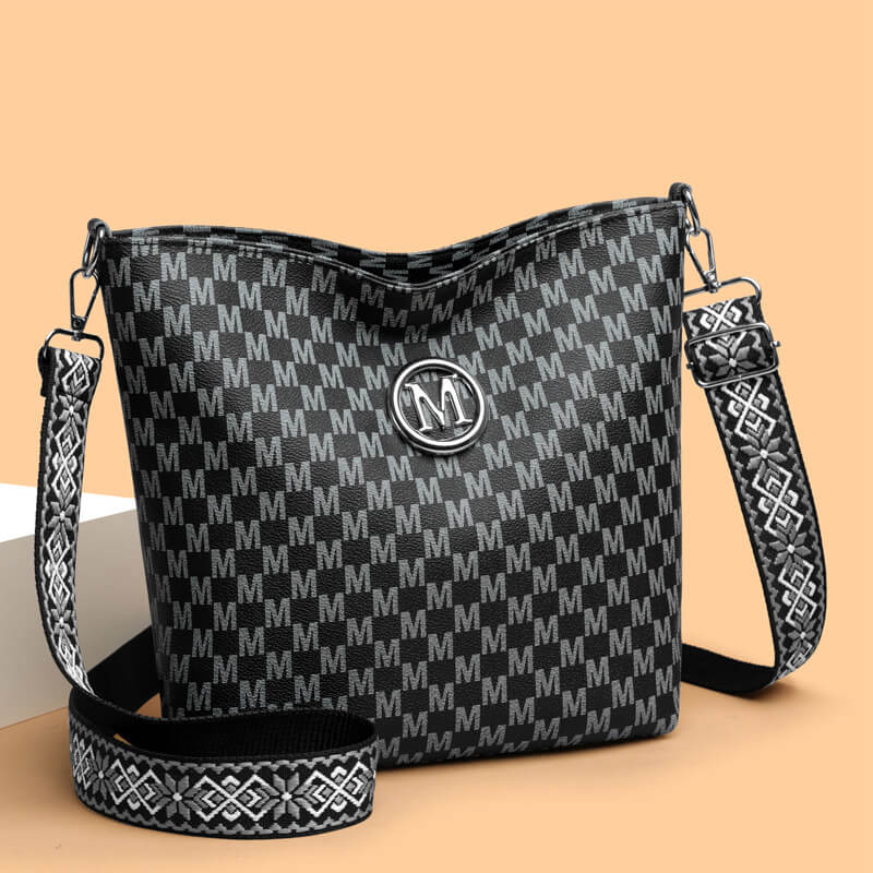 Sac à bandoulière rétro en cuir souple, simple et tendance